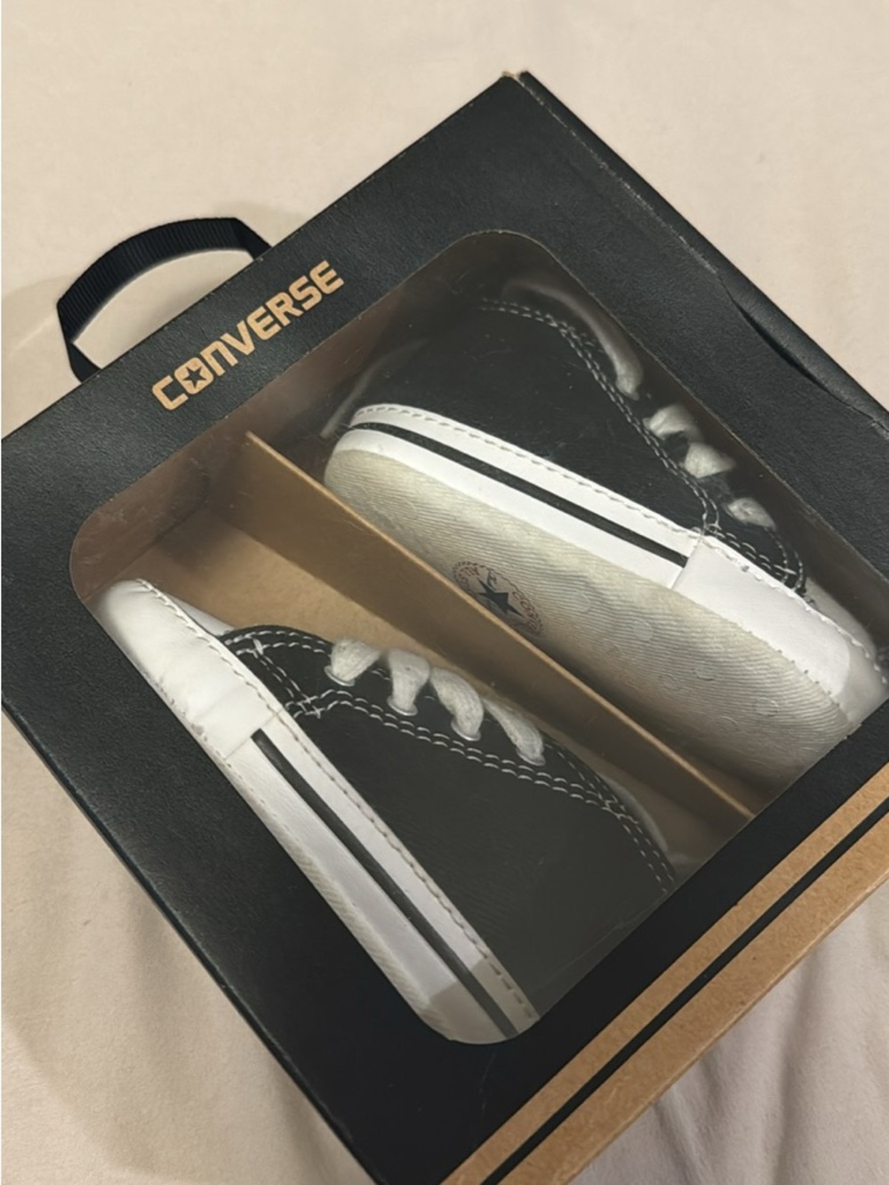 Converse Kids Black and White Low Top Sneakers